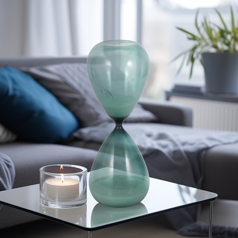 Decorative Objects for Home Decor – Modern Hourglass Sculpture for Kitchen Decor, Shelf Styling, or Decorations for Living Room – Sculptural Decorative Statues and Contemporary Sand Timer Accent