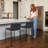 Maven Lane Gerard Stool with Faux Leather Upholstery-108989933-108989935