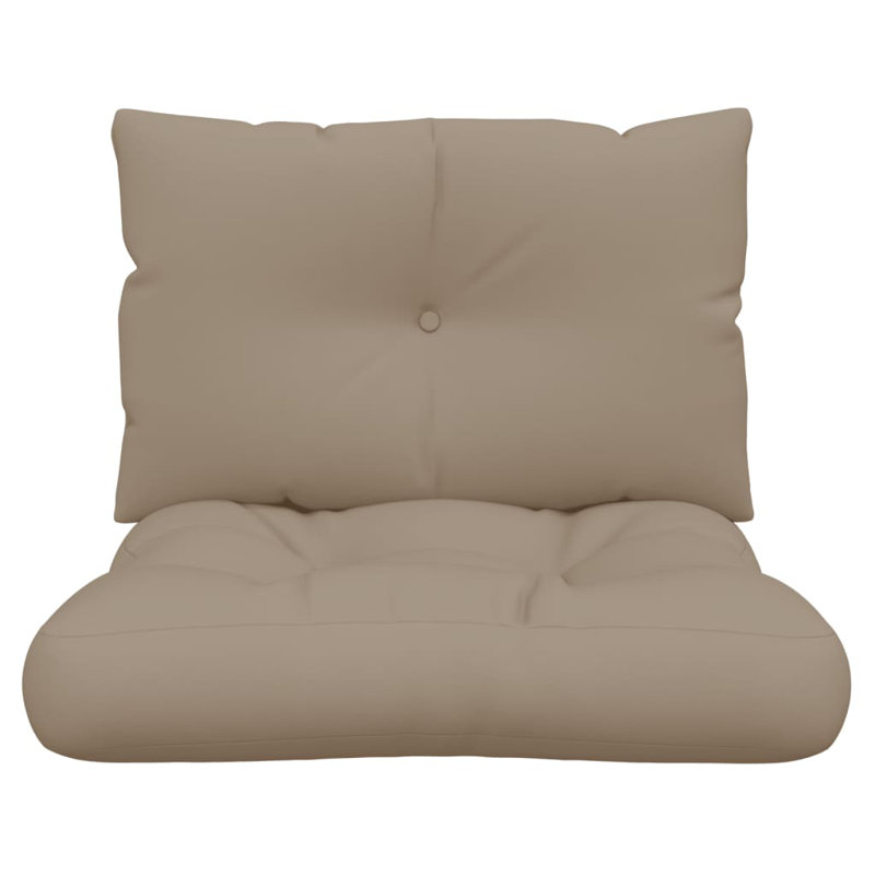 17 Stories Pallet Cushions 2 Pcs Taupe Fabric, Anthracite
