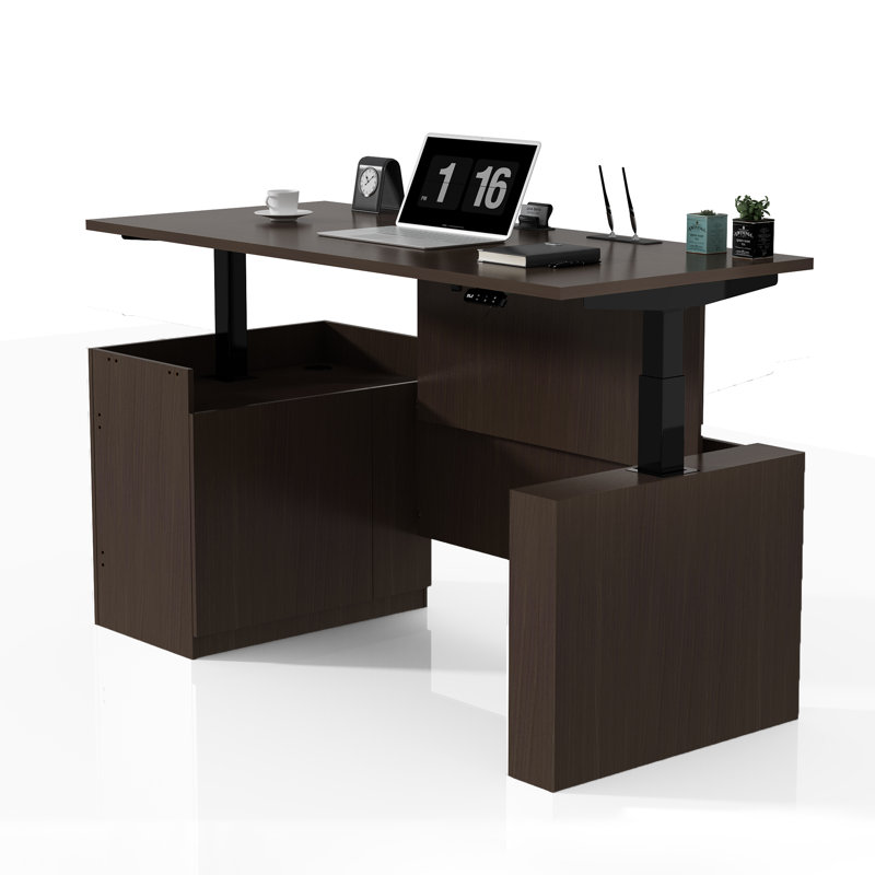 Adjustable Executive Desk, Espresso