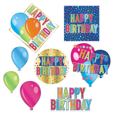 Découpes en aluminium Happy Birthday