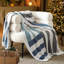 Double Stitch 100% Cotton Soft Knit Throw for Couch Geometric Pattern-108939587-108939589
