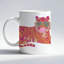 Pink and Orange Funny Tiger Mug, Gifts for Tiger Lovers Coffee Cup, Animal Lover Gifts, Preppy Trendy Tigers Ceramic Coffee Mug 11 oz