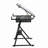 Latiffa Modern Glass Drafting Table Set With Adjustable Height And Ergonomic Chair