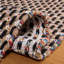 Avril Striped Handmade Flatweave Cotton Beige/Black Area Rug-5295431