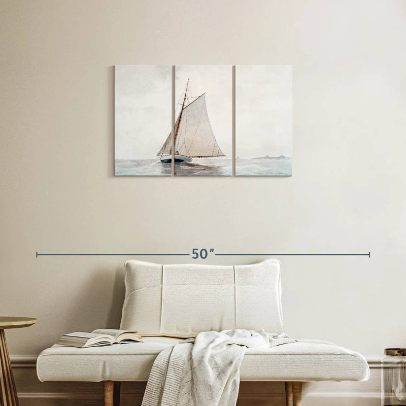 Aletra Sailing Off Gloucester, 20" H x 33" W