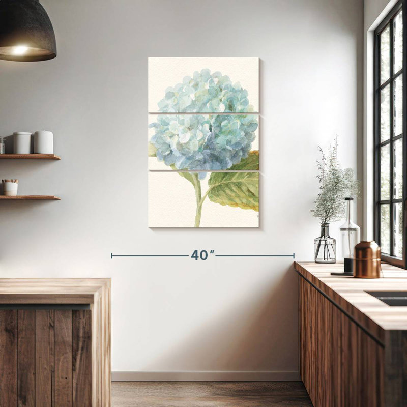 Harnek Floursack Florals Blue Hydrangea, 38" H x 24" W