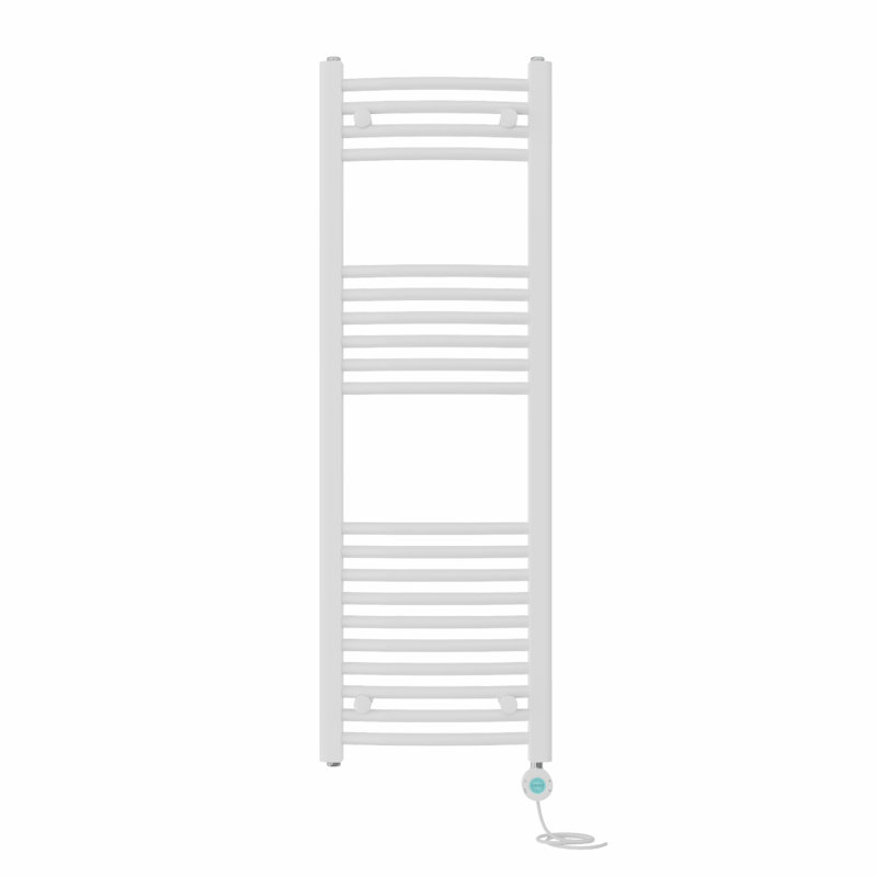 Curved Towel Rail Heated Towel Rails, 120cm H x 40cm W x 4.5cm D, White