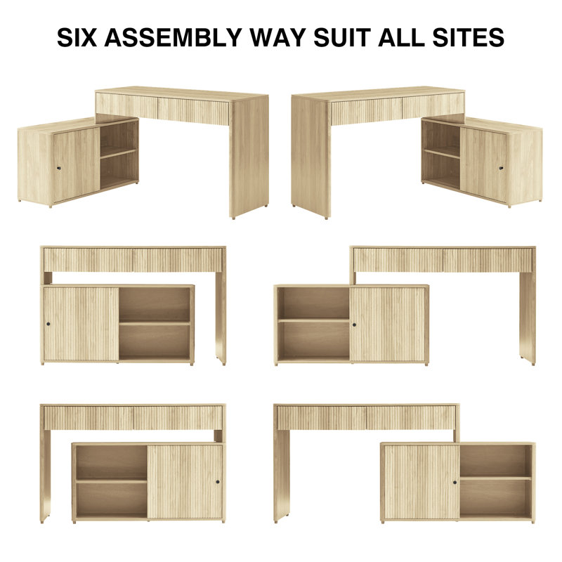 Larose L-Shaped Executive Desk - Modern Office Furniture