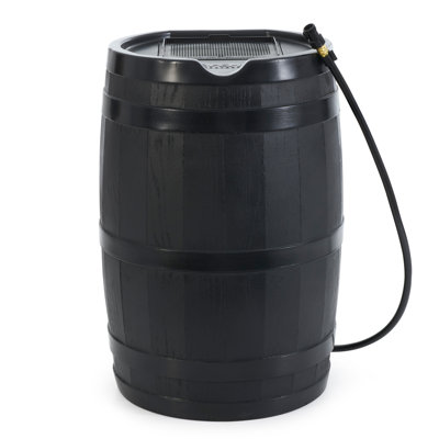FCMP Outdoor 45 Gallon Outdoor Rain Water Catcher Barrel Container