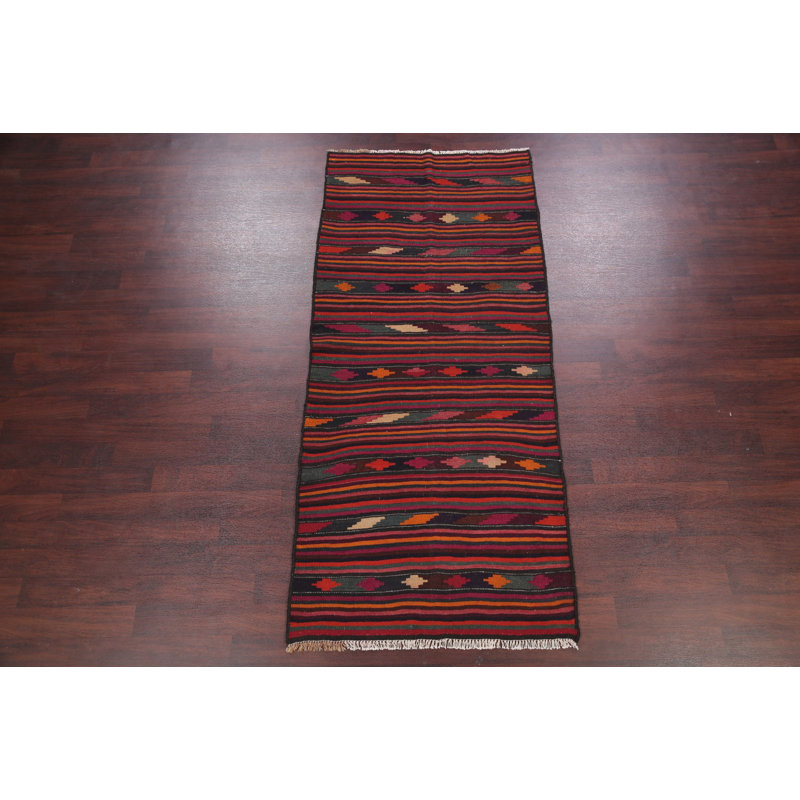 Tapis intérieur en laine noué la à la main 8 pi 1 po x 3 pi 11 po one-of-kind Spero