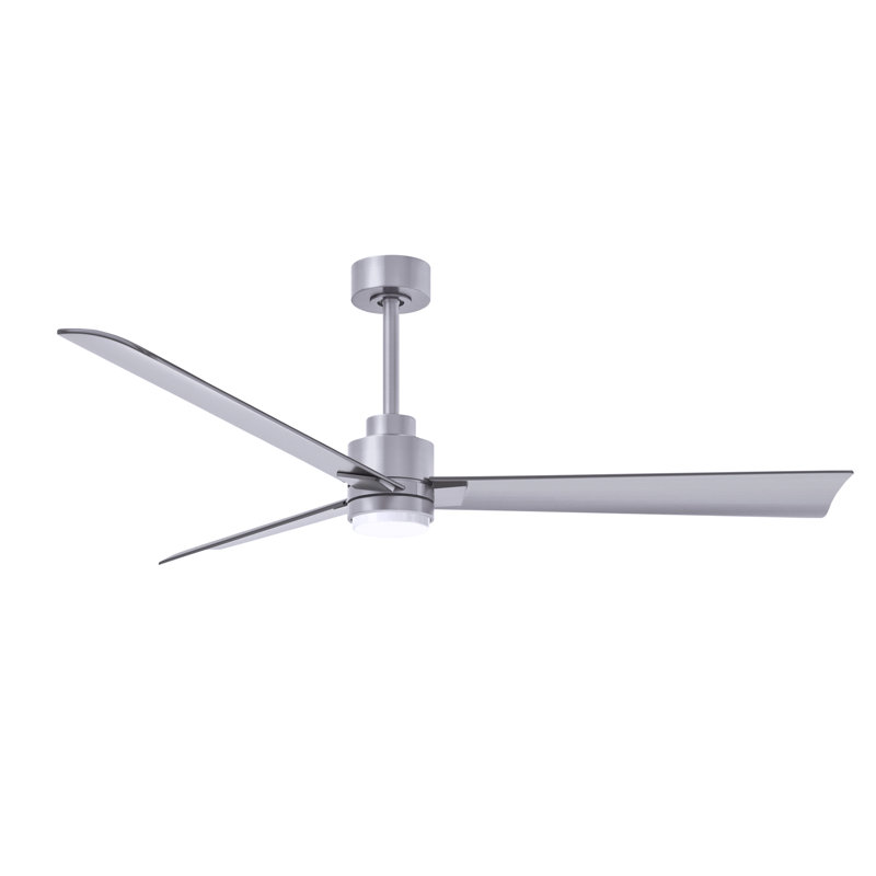 Ventilateur de plafond Alessandra, Nickel brossé, Nickel brossé, 56"
