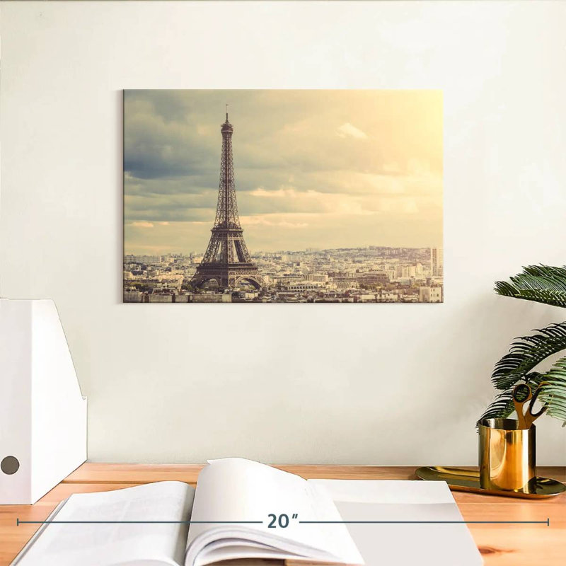 Ravi Sepia Eiffel Tower Paris, 8" H x 12" W