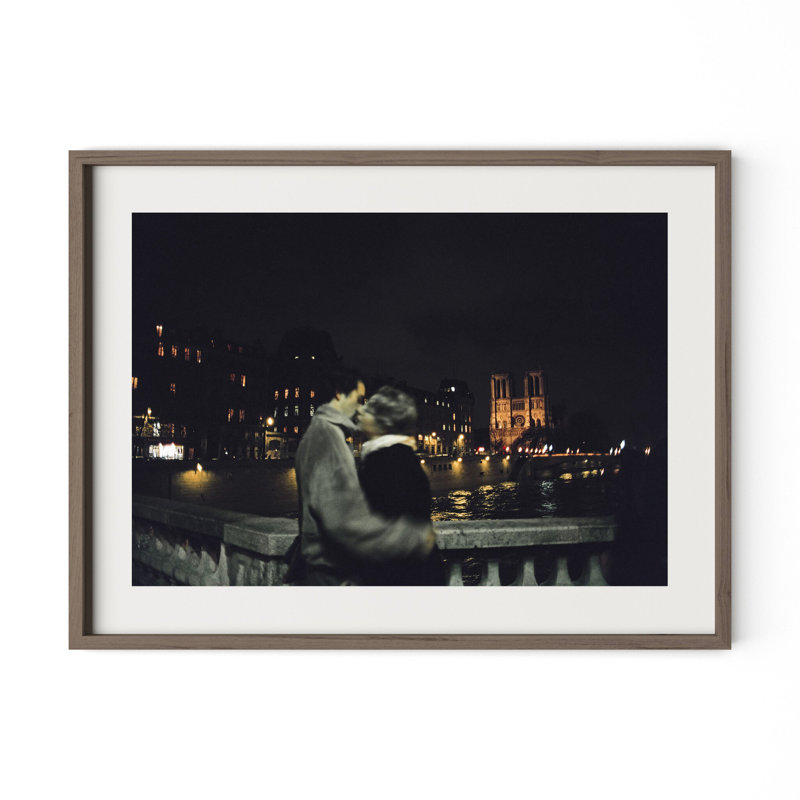 Evening Embrace By Barbara Alper, W 40" x H 30", Rustic Walnut