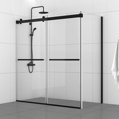 Spezia 68.6 W 76 H Semi-Frameless Rectangle Reversible Shower Enclosure