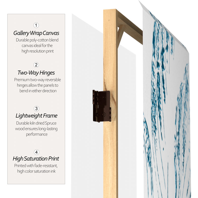 Sydney Abstract Arts Folding Screen, Snow Blossoms