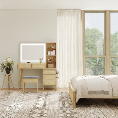 Boho Natural Rattan 43.3