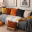 Couvre-oreiller d'automne 18 x 18 2 pièces décoration d'automne citrouille jaune pour la maison-137940125