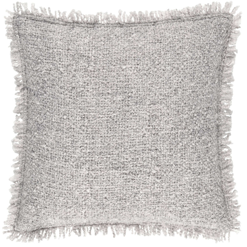 Boucle Indoor/Outdoor Decorative Pillow, Gray, Pillow Cover Only - No Insert