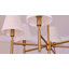 Lustre classique / traditionnel doré à 6 lumières avec abat-jour en tissu blanc-1409118869-1409118870