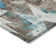 Machine Washable Indoor/Outdoor Xhevrie Teal Rug