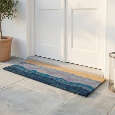 Teshika Shades of Dawn Coconut Coir Entryway Doormat
