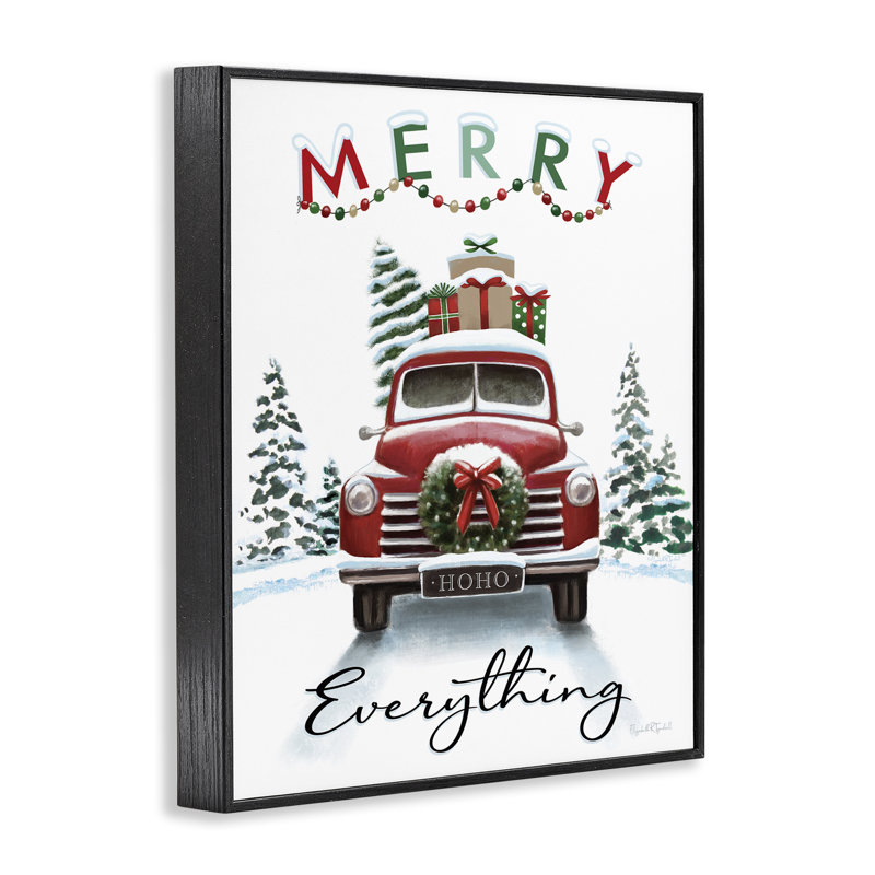 Art de giclée encadrée de voiture Merry, Giclée encadrée noir minuit, H 14 po x l 11 po