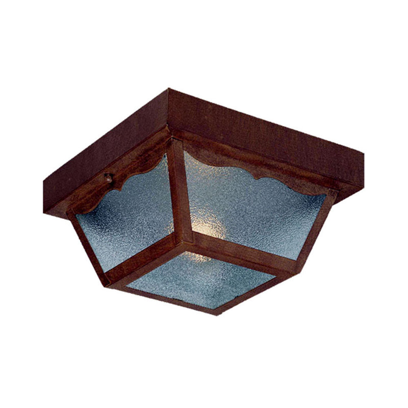 Ledbetter Glass Flush Mount, Burled Walnut