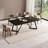 Elegant 71" Modern Dining Table for 8 | Heavy-Duty Metal Frame & Wood Grain Finish