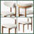 Mid-Century Modern Wood Dining Chairs, Upholstered PU Leather Wood Dining Chair Side Chair, Fully Assembled-1474336980