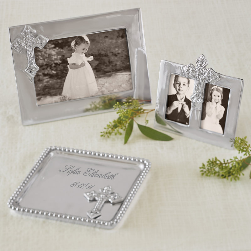 Silver Metal Beveled Picture Frame