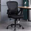 Chaise de bureau ergonomique en filet avec accoudoirs rabattables