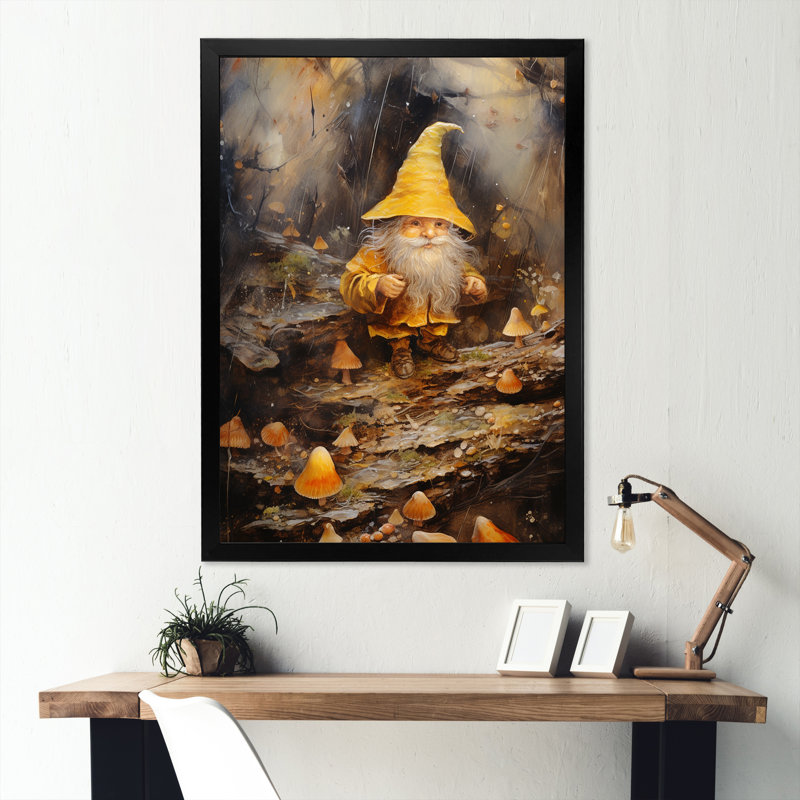 Amber aventurier sur toile, Cadre simple noir, H 20 po x l 12 po x P 1 po