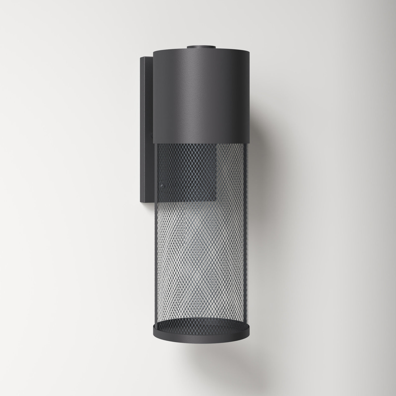 Derek Single Light Cylinder Outdoor Aluminum Wall Light