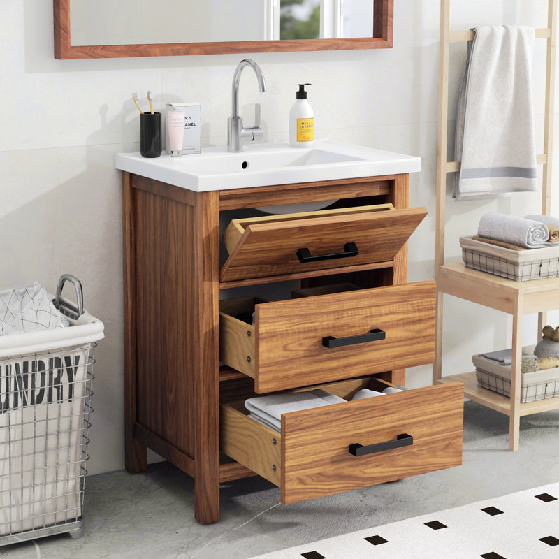 Jayvin 24.4'' Single Bathroom Vanity with Top