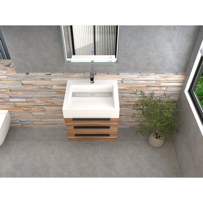 Jessica 23.5'' Single Bathroom Vanity with Acrylic Top