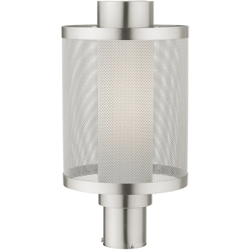 Transparent Lantern Head, Brushed Nickel, 17.5" H x 9" W x 9" D