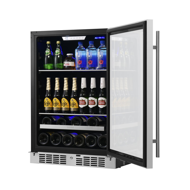 Réfrigérateurs à vin encastrés à une zone et à une porte en acier inoxydable 84 cannes et 13 bouteilles Signature, Oui