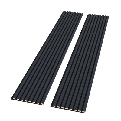 Panneaux muraux à lattes en bois 106 po x l 12,6 po x 106 po, tuiles murales et de plafond insonorisantes