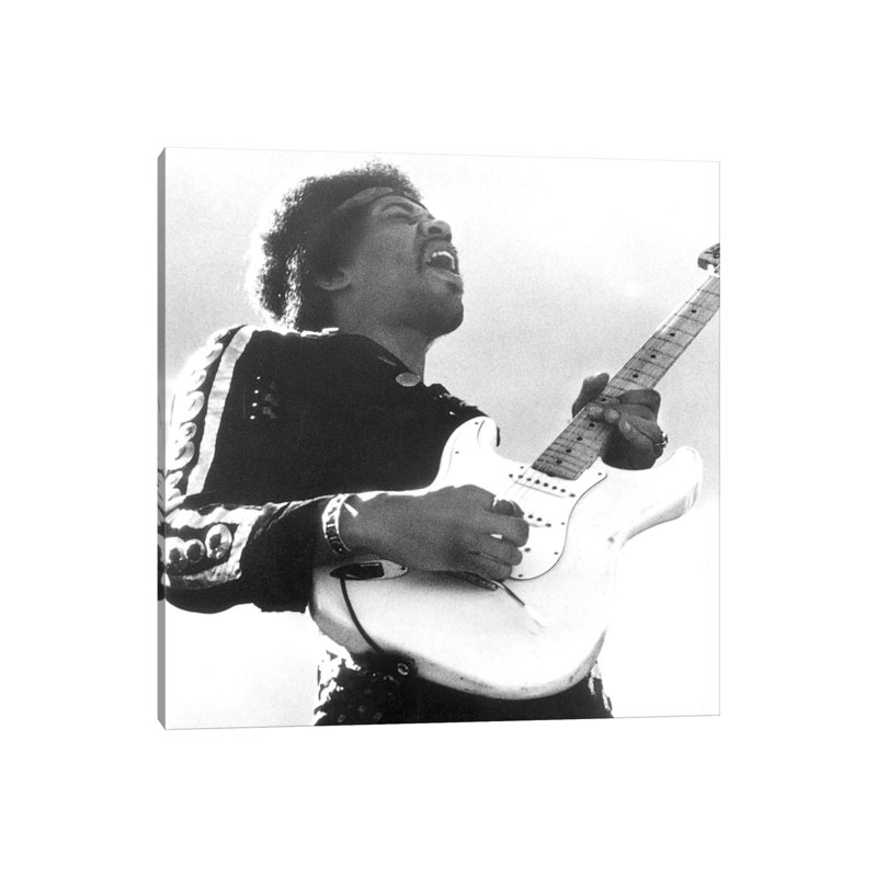 Jimi Hendrix (1942-1970) - Wrapped Canvas Print, 45.72 cm H x 45.72 cm W x 1.91 cm D