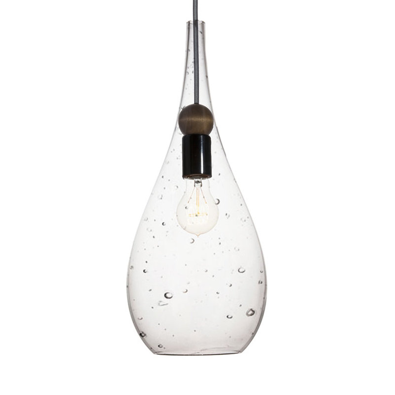 Earth 8 - Light Chandelier, 120" H x 18" W x 18" D, Black, Seeded Glass