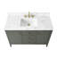 Ensemble de meuble-lavabo autoportant à simple cuve 48 po avec plateau en marbre Lavallon-105275168-105275173