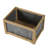 Set Of 2 Rectangular Rustic Planter, L:20x14x11.5" S:17x12x10"