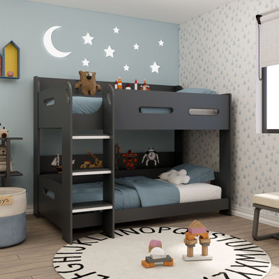 Bunk bed 02 with storage shelves - 3 Color Options