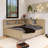 Twin Size Daybed With Storage Shelves And 3 Drawers-896322172