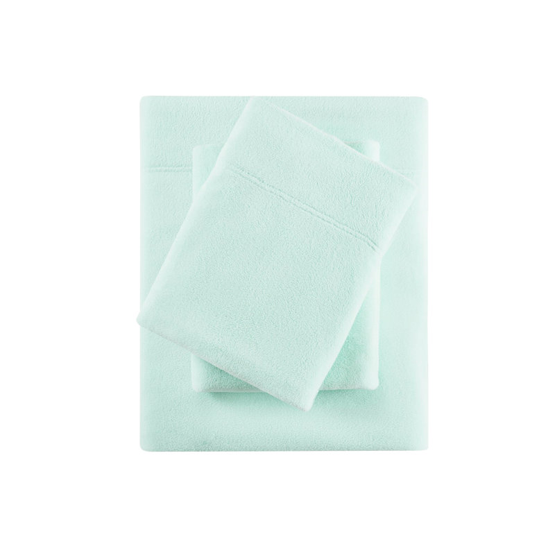 Ensemble de 3 draps simples, 100% molleton, toucher à la main, boulochage, non pelucheux, entretien sans effort