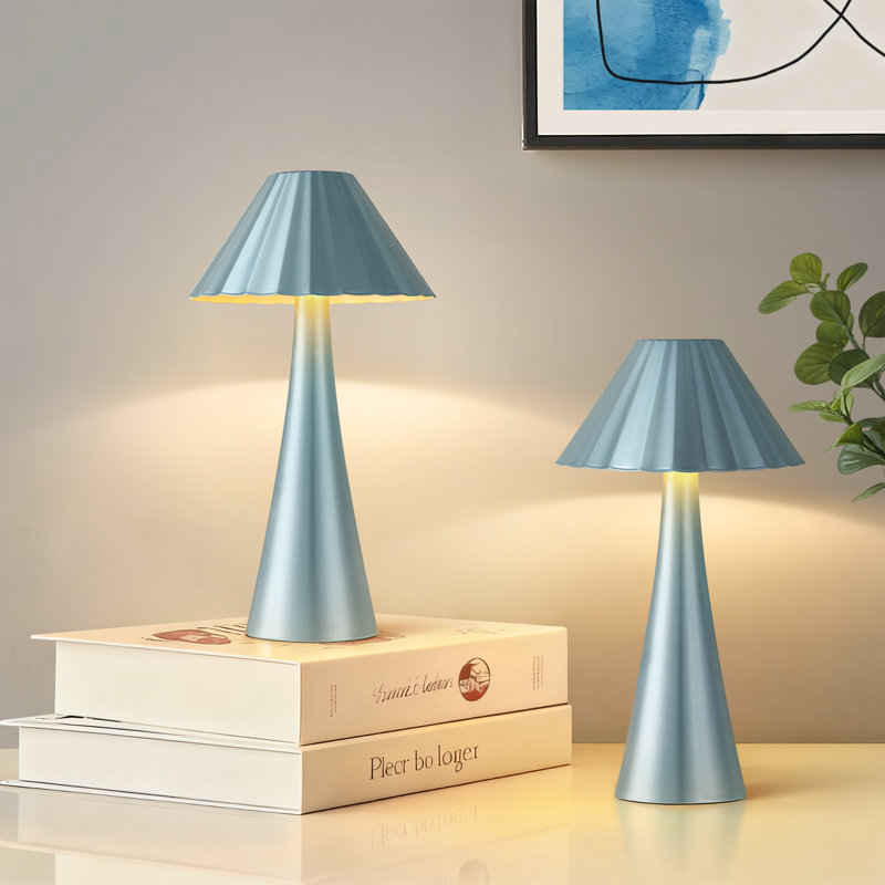 Nelie 10.5" Hardware Led Table Lamp, Blue