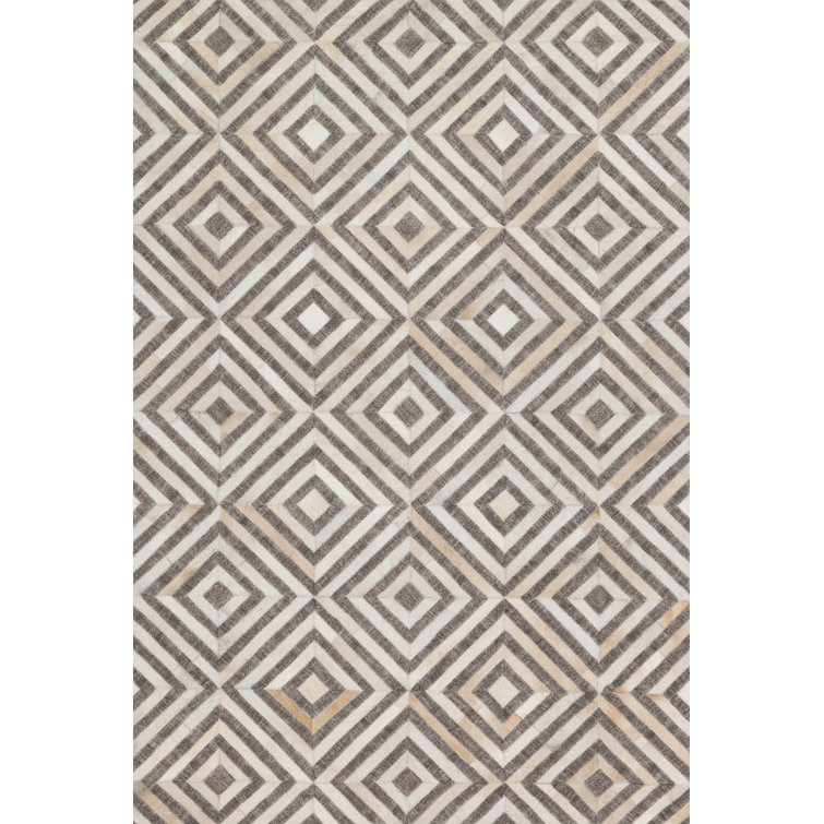 Winnett Cowhide Geometric Indoor Rug