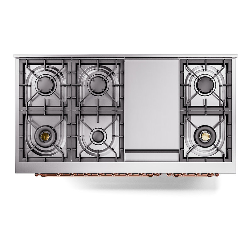 ILVE Nostalgie II 48 Dual Fuel Range , Emerald Green/Copper, Liquid Propane