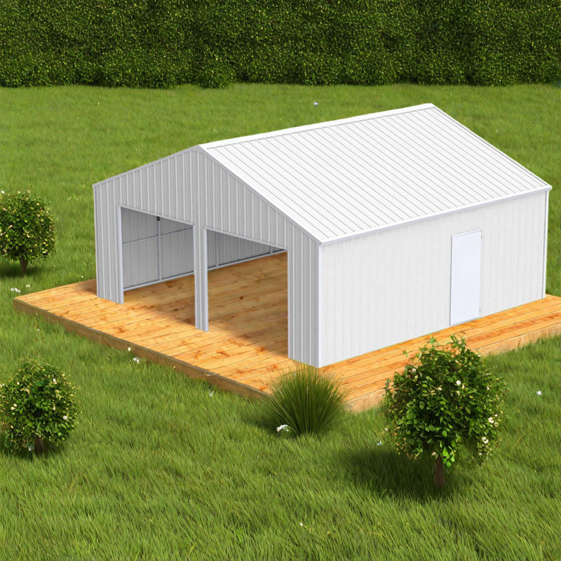 Grande remise en métal durable, grange de garage en acier pour le rangement